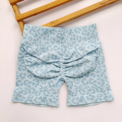 Women’s Leopard Print High-Waist Biker Shorts - Butt-Lifting Slim Fit for Yoga, Gym & Workouts