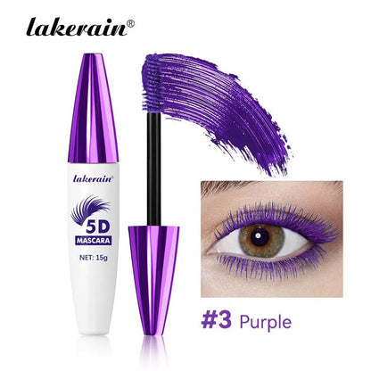 Red Wine Brown 5D Mascara — 3D Curling, Waterproof, Non-Smudge, Fast-Dry Eyelash Extension Makeup