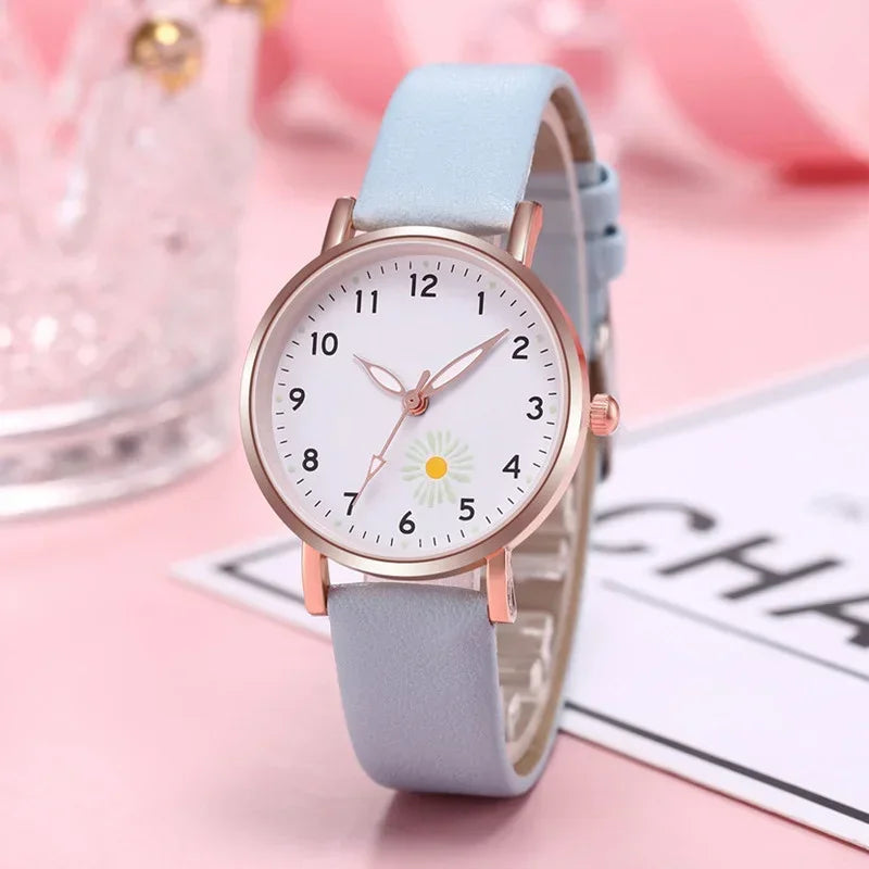 Luxury Women's Luminous Watch - Retro Quartz Wristwatch with Backlight and Leather Strap, Montre Femme