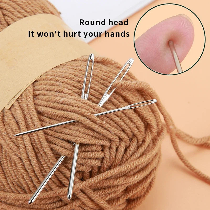 9/12/15/20Pcs Large Eye Blunt Sewing Needles Set in Storage Tube – Cross Stitch, Knitting, Embroidery & Yarn Threading Needles for Crafts and Sewing Projects