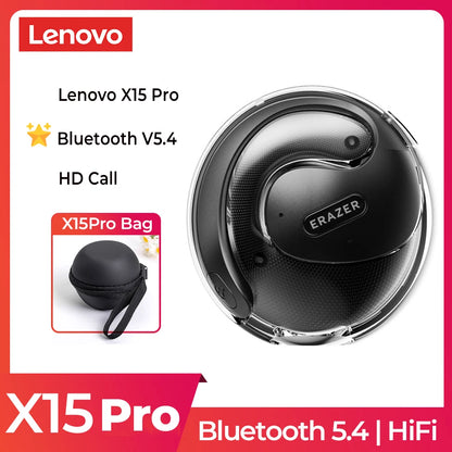 2024 ERAZER X15 Pro Bluetooth 5.4 Earphones – Wireless TWS Earbuds with Open Ear Hooks, Mic & Phone Call Support