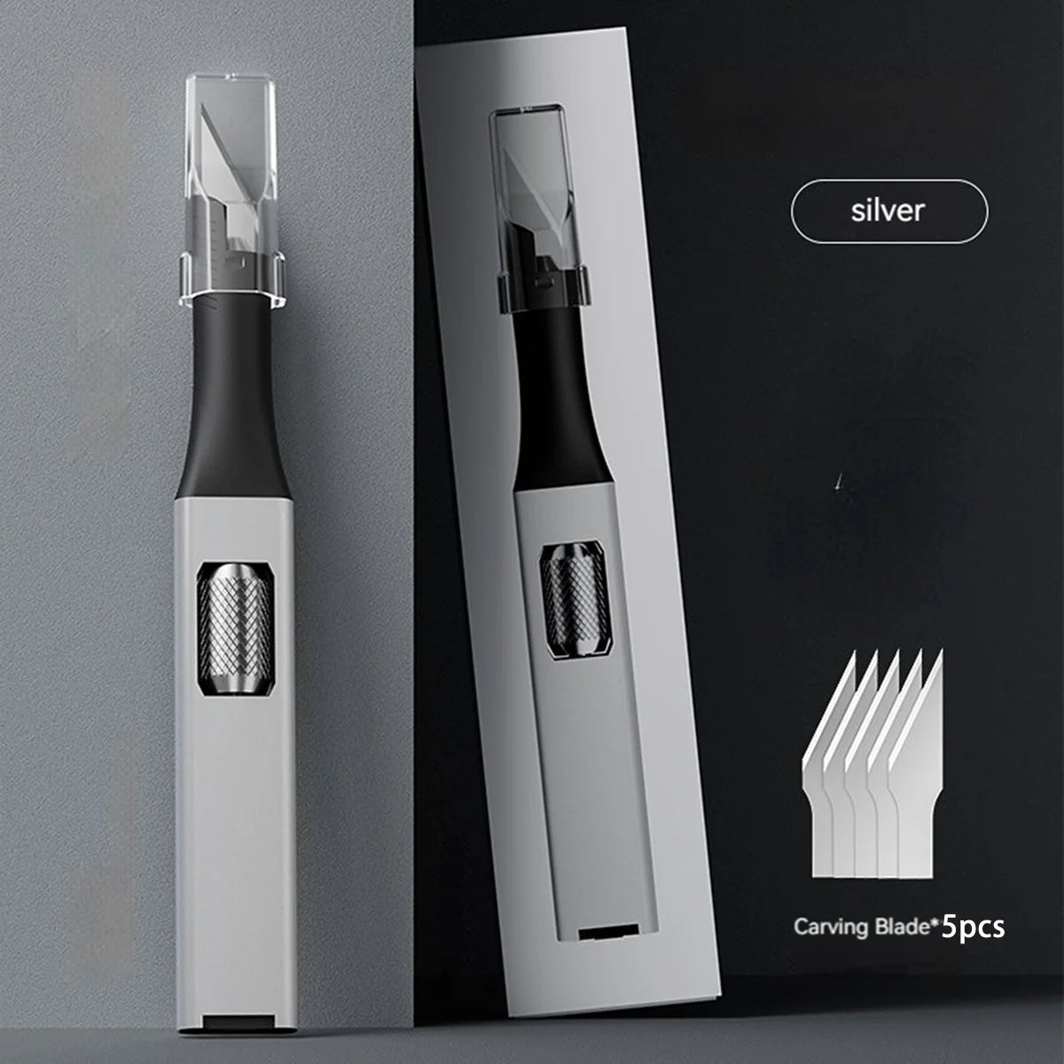 DIY Pen Carving Knife - 5 Interchangeable Horseshoe Art Blades Craft Cutting Tool