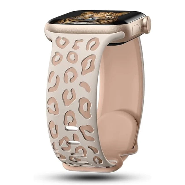 Engraved Silicone Strap for Apple Watch — 40mm-49mm Band Compatible with Series 4-10, SE & Ultra 2