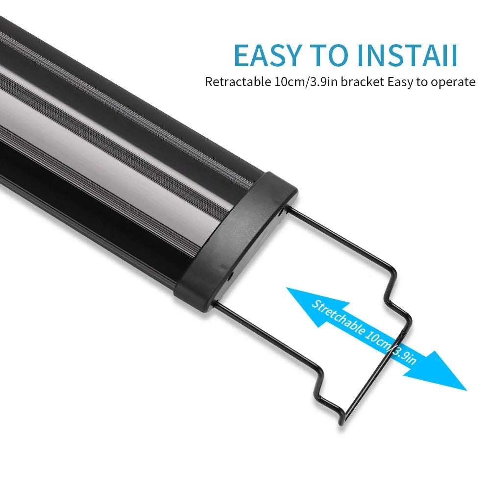 Aluminum Alloy Aquarium Lamp - Clip-On Fish Tank Light for Plant Growth & Bracket Mount