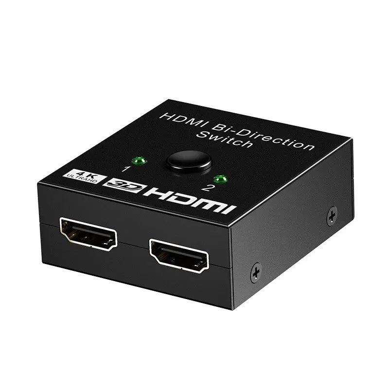 HDMI 2.0 4K 60HZ Bi-Directional Switch Splitter - 1x2 2x1 Dual Ports Adapter Converter - Supports Ultra HD 4K
