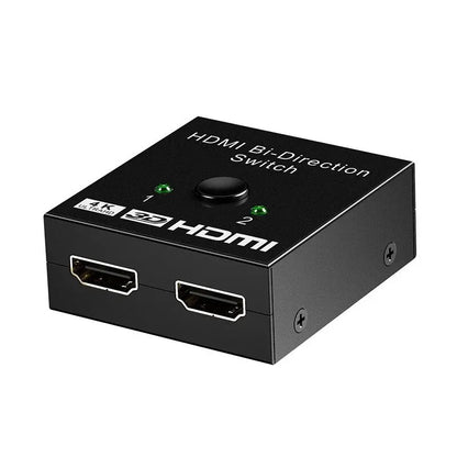 HDMI 2.0 4K 60HZ Bi-Directional Switch Splitter - 1x2 2x1 Dual Ports Adapter Converter - Supports Ultra HD 4K