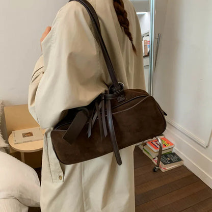 2025 Winter Women’s Suede PU Leather Shoulder Bag – Luxury Designer Crossbody Handbag Soft Leather Everyday Fashion Purse