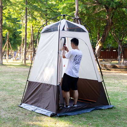 Portable Outdoor Privacy Shower Tent – Double-Layer Sun Shelter for Camping, Dressing, Changing Room, Toilet, Hiking, Fishing & Picnic