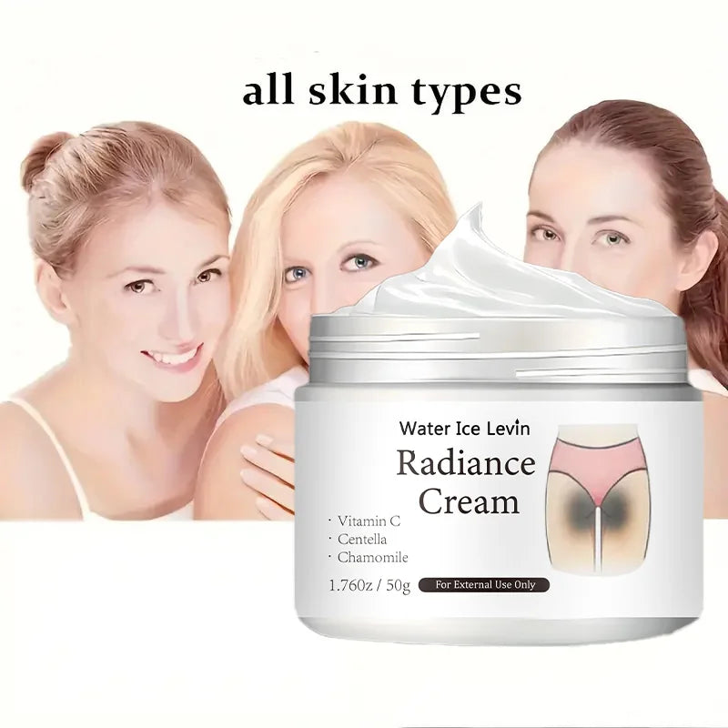 50g Brightening Body Cream with Vitamin C – Moisturizing Formula for Underarms, Joints & Inner Thigh Skin Care, Smooth & Even-Tone Appearance