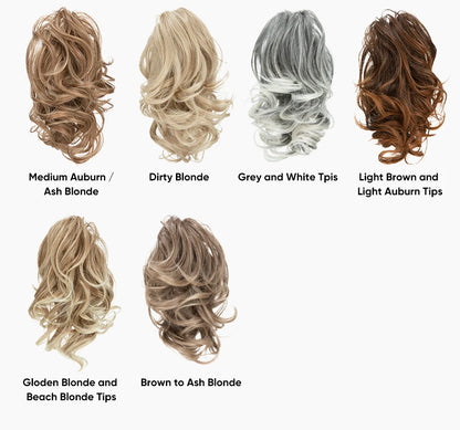 SARLA Premium Synthetic Claw Clip-In Ponytail Extensions – Blonde Hairpiece, Fake Pigtail Hair Bun for Women P026