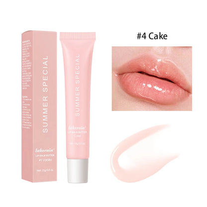 Summer Lip Balm Gloss - Moisturizing Vanilla Mint Scented Transparent Lip Oil Makeup