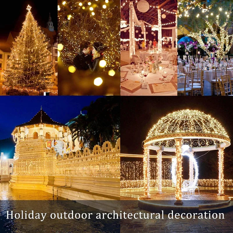 Solar LED Fairy String Lights - Waterproof Outdoor Garden Twinkle Lights for Patio & Party Decor