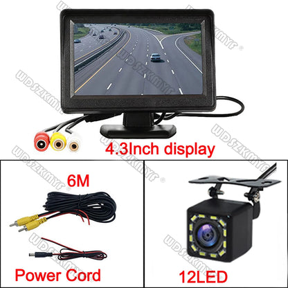 4.3" Car Rear View Monitor – Easy-Install Reversing Camera for Parking System & Vehicle Safety