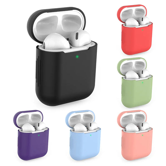 Soft Silicone Cases for Apple AirPods 1/2 – Protective Cover for Wireless Earphones & Charging Box