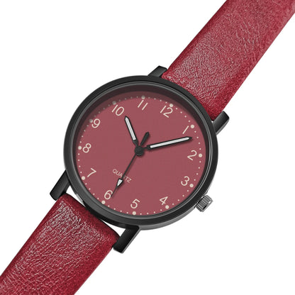 Vintage Women’s Quartz Watch – Leather Strap Wristwatch, Elegant Ladies Watch Gift