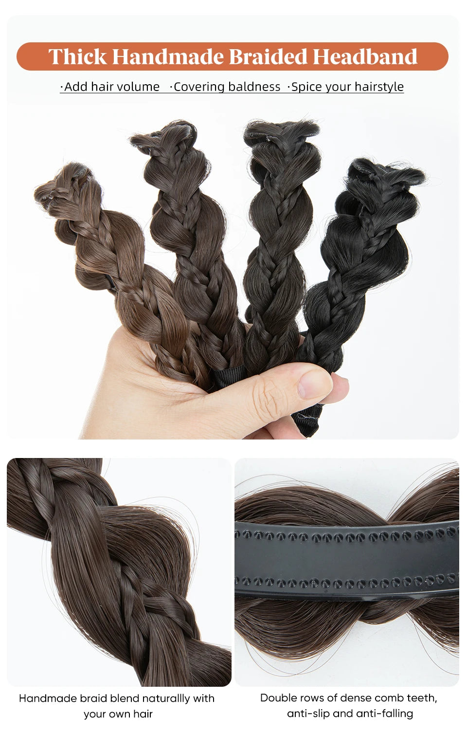 SARLA Synthetic Bohemian Braided Headband – Butterfly Plaited Hairpiece for Women