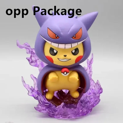 12cm Pokémon Figure Set – Pikachu, Gengar, Charizard Anime Collectible Statues for Fans