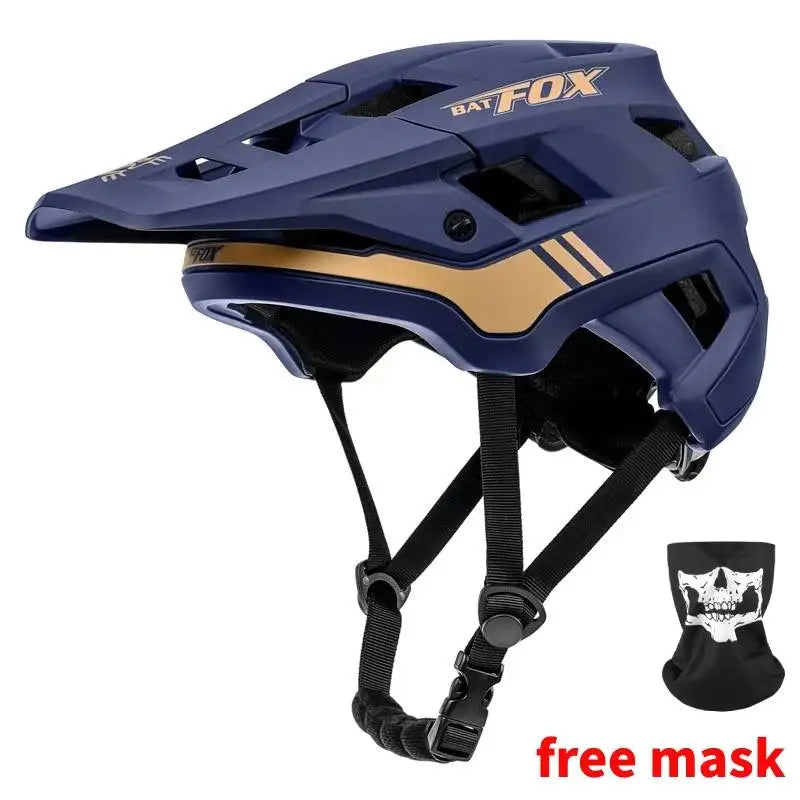 BATFOX Matte Black MTB Bike Helmet – Men's Mountain Bike Cycling Helmet Casco Ciclismo