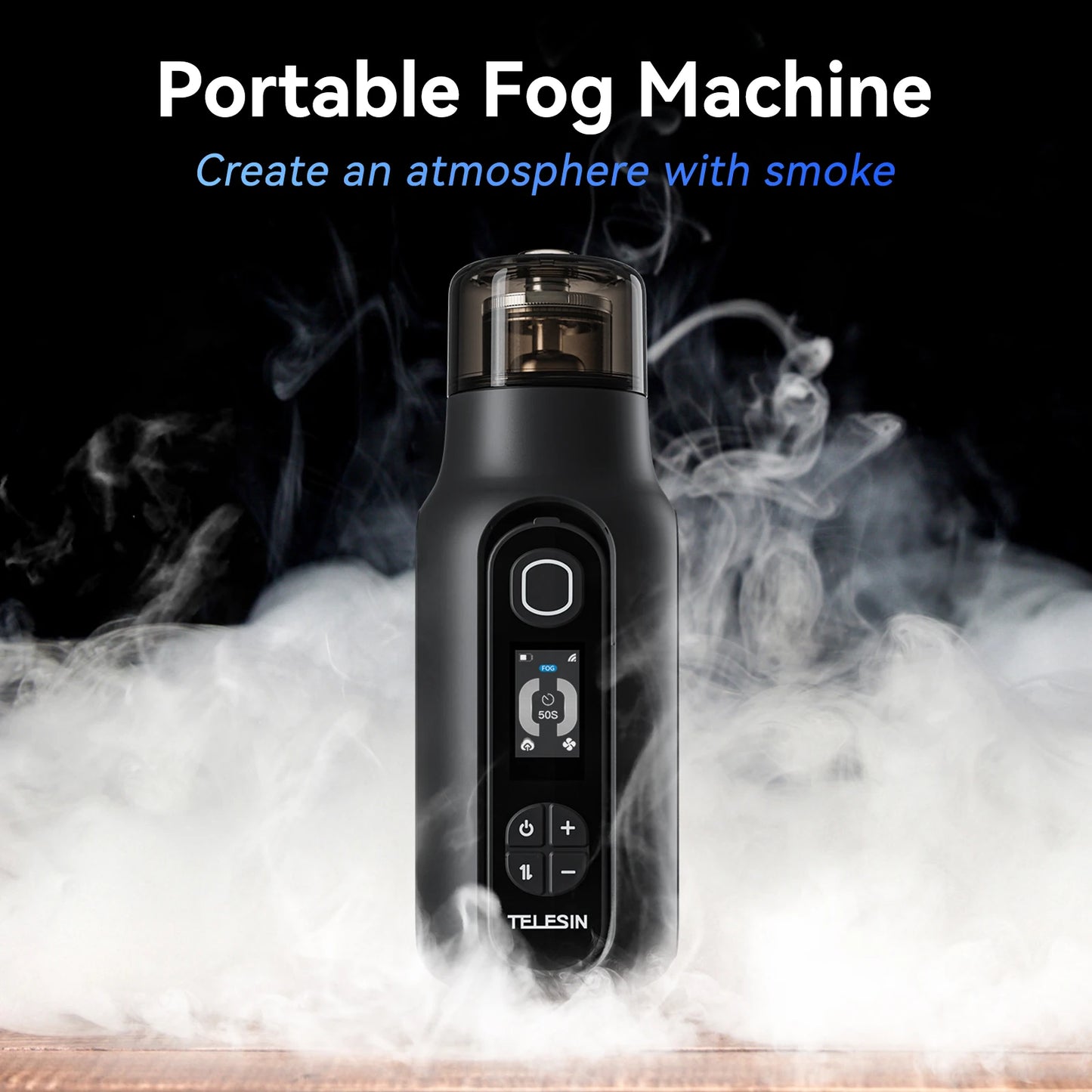 TELESIN Portable Smoke Machine – Remote-Controlled Fogger for Photography, Video Shoot Smoke Effect