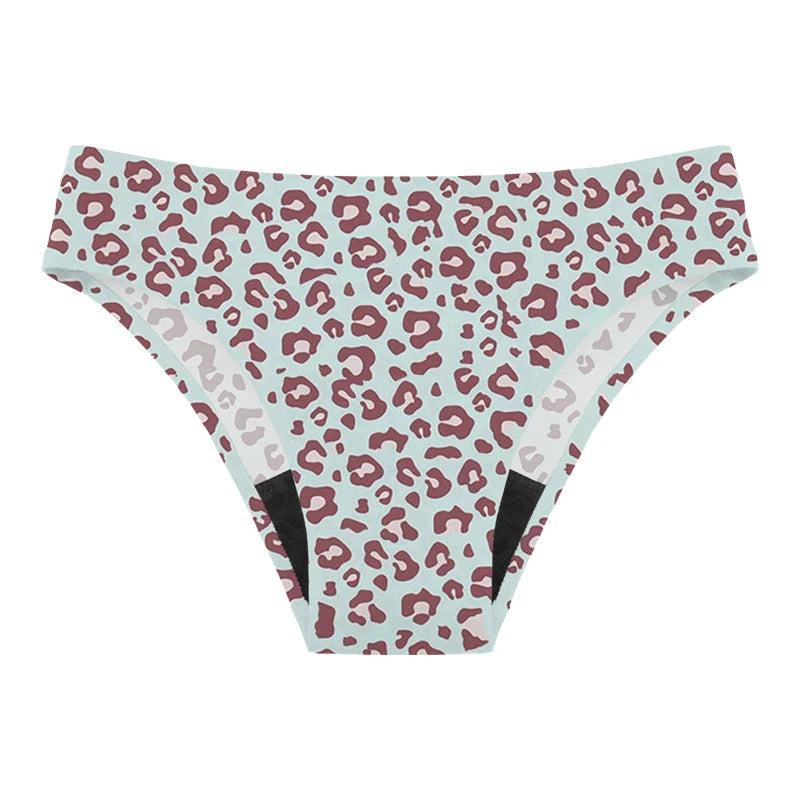 Teen Girls Seamless 4-Layer Leakproof Period Swim Bikini — Fast-Absorb Menstrual Beachwear