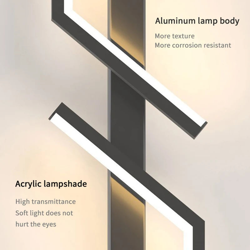 Modern Strip LED Wall Lamp - Minimalist Bedside Sconce for Bedroom, Living Room & TV Sofa Background Lighting