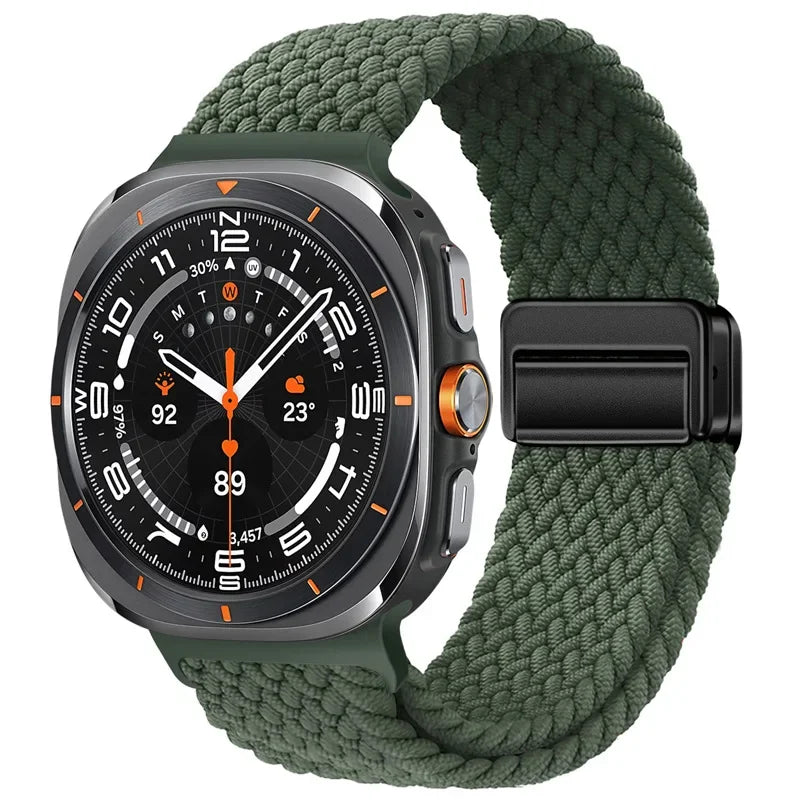 Magnetic Nylon Strap for Samsung Galaxy Watch Ultra 47mm – Adjustable Loop Bracelet Band Accessory