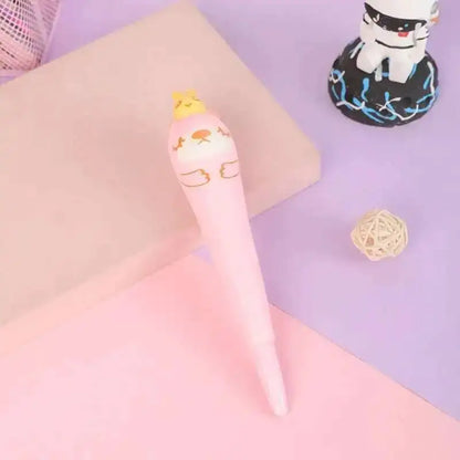 Lytwtw’s Cute Kawaii Soft Gel Pen – Creative Cartoon Stress Relief Pen for School and Office Supplies