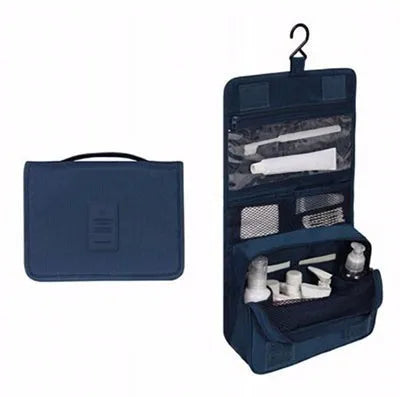 Waterproof Hanging Travel Makeup Bag – Bathroom Cosmetic Organizer for Men & Women