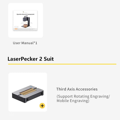 LASERPECKER LP2 Handheld Laser Engraver – Portable 5W Laser Cutting & Engraving Machine with Bluetooth CNC DIY SuperFast Technology