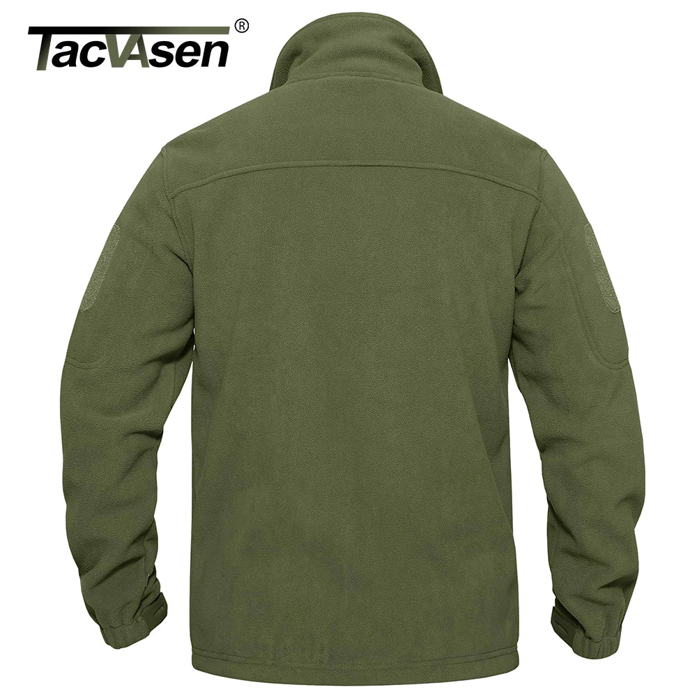TACVASEN Men's Fleece Jacket - Warm Windproof Full Zip Outdoor Hiking Coat