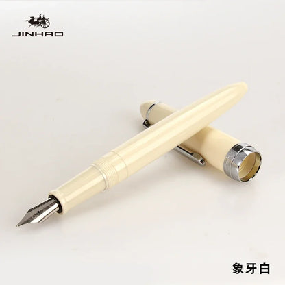 JINHAO 992 Fountain Pen 0.5mm — 12 Color Options, Silver Clip, Student Writing & Office Supplies