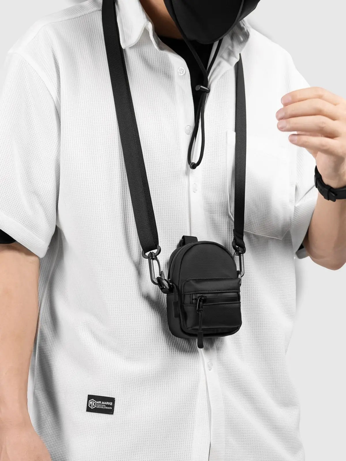 Leather Zipper Bag Key Case – Small Coin Purse with 2 Zippered Change Pouches, Wallet & Earbuds Bag for Men or Women
