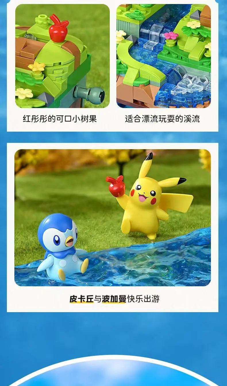 New Anime Pokémon DIY Building Block Toys – Pikachu, Sylveon, Togepi Cartoon Figures for Home Decoration