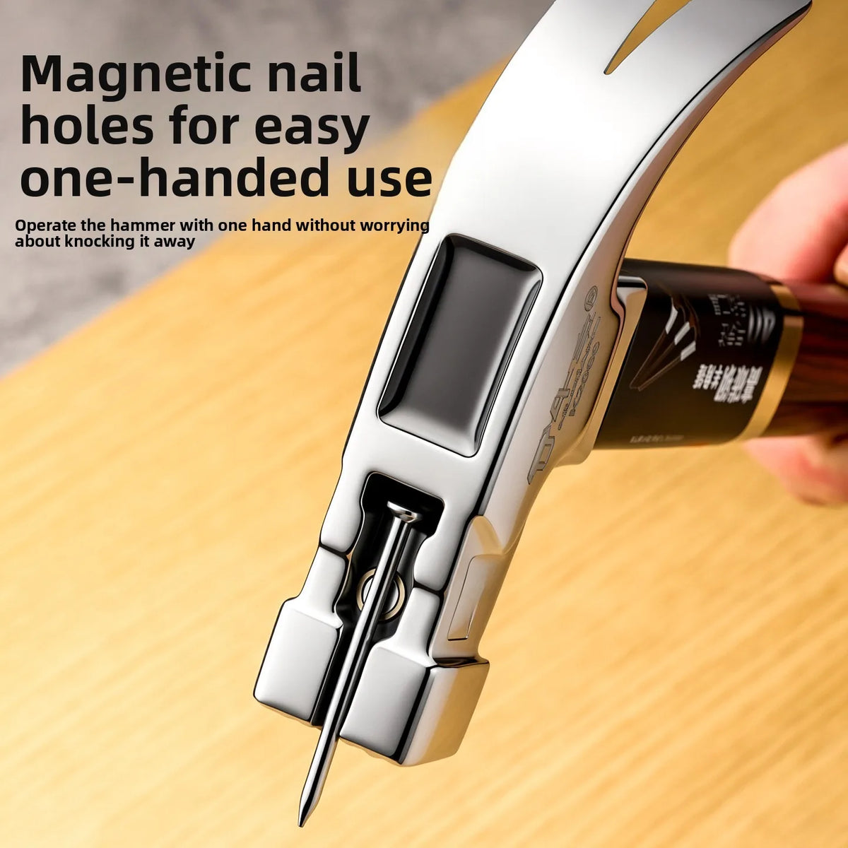 DGEV Claw Hammer - High-Carbon Steel Nail Puller with Magnetic Insulated Handle