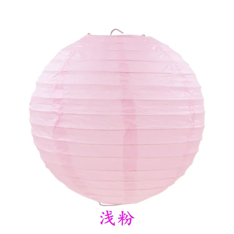 Round Paper Lanterns for Birthday Wedding Party Decor, DIY Hanging Lampion Balls, 4/6/8/10/12/14/16 Inch Craft Supplies