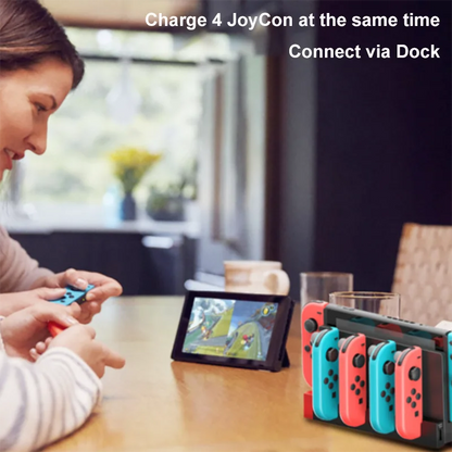 New Color 4-in-1 Charger Dock for Nintendo Switch OLED — Joy-Con Controller Charging Station Holder