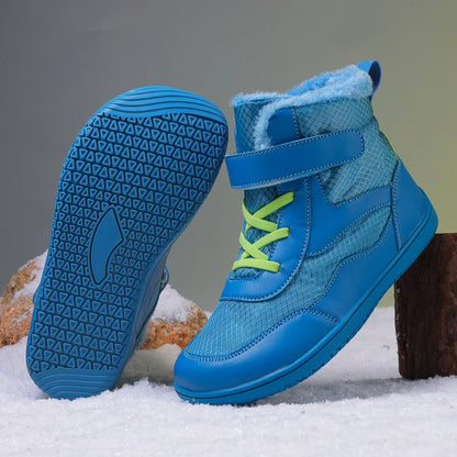 Kids Wide Toe Snow Boots - Warm Minimalist Barefoot Winter Shoes for Boys & Girls Toddlers