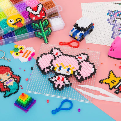5mm Fuse Beads for Kids – Animal & Creative DIY Perler Hama Beads, Educational Pixel Puzzle, Iron Pegboard Mosaic Pattern Toy