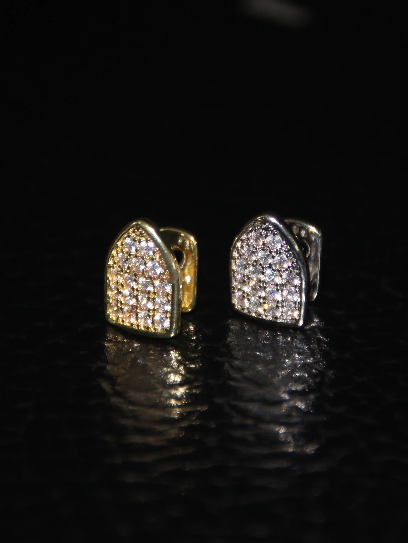 Full Zircon Inlaid Teeth Decoration – Hip Hop Style Single Teeth for Men & Women, Perfect for Dating & Party Wear