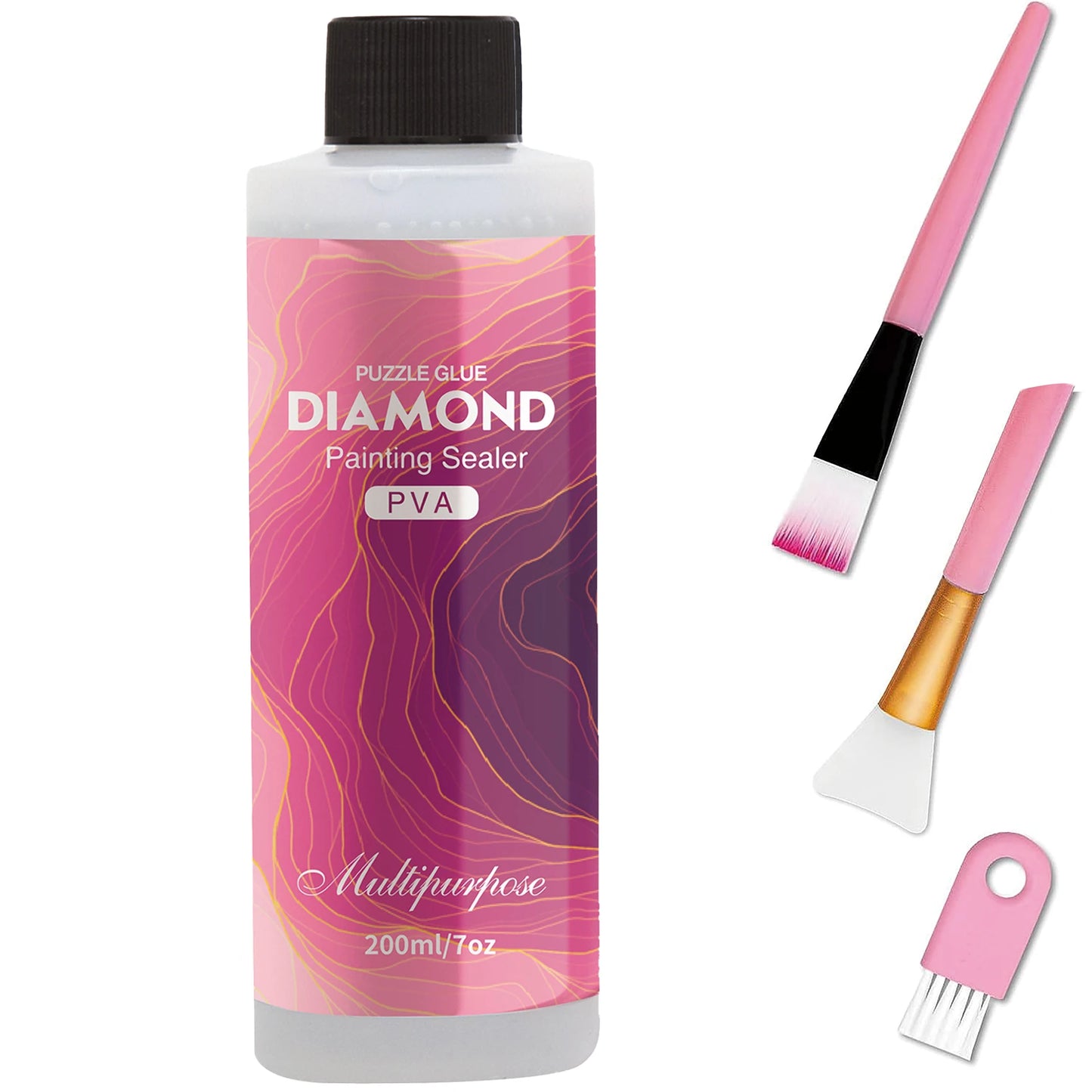 Diamond Painting Sealer - 60ML/200ML Permanent Adhesive Glue with Shine Finish for Diamond Art & Puzzle Protection