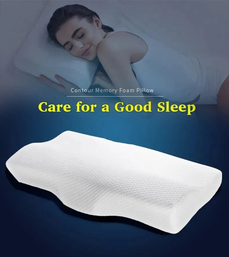 Memory Foam Orthopedic Pillow – Butterfly-Shaped Neck Protection with Slow Rebound for Cervical Health