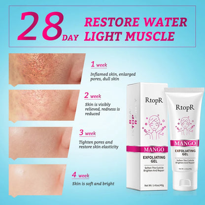 Facial Exfoliating Gel – Whitening, Moisturizing & Repairing Face Scrub Cleanser for Acne and Blackhead Removal Skincare
