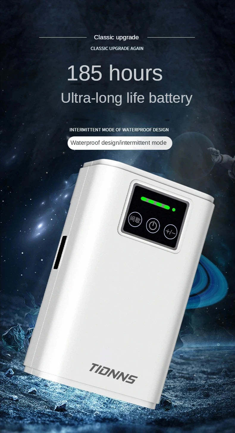 Aquarium Fish Tank Oxygen Pump – Dual-Purpose USB Rechargeable Air Pump with 6000mAh Lithium Battery, Portable & Mute