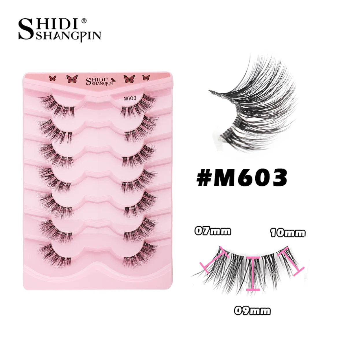 SHIDISHANGPIN 3D Half Cat Eye Lashes – Natural Winged Fox Faux Mink Eyelashes for Makeup