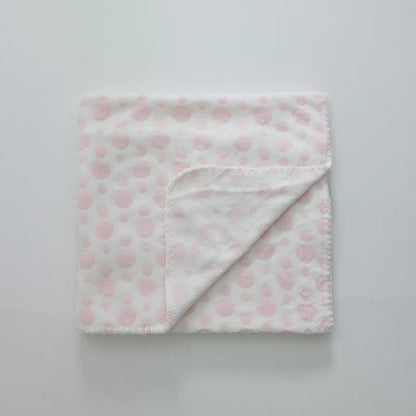 2-Piece Baby Gift Set – Pink Bunny Plush Flannel Blanket & Stuffed Animal for Newborn Sleeping