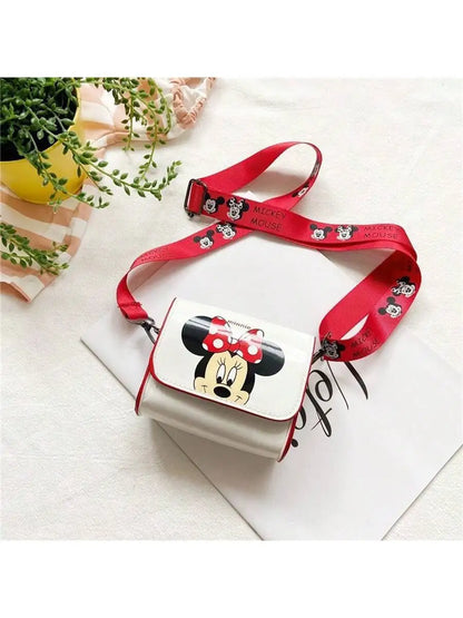Disney Anime Square Shoulder Bag – Kawaii Mickey & Donald Duck Cartoon Messenger Tote Backpack Fashion Bag for Kids & Adults