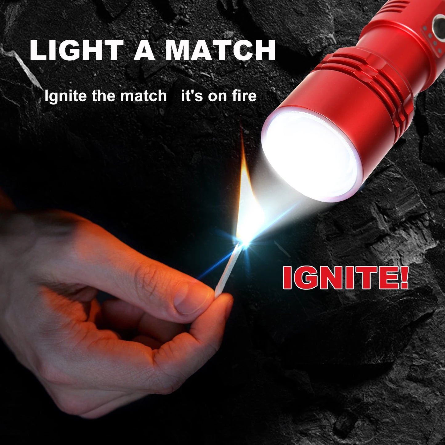Shanbao 4000LM Zoomable Flashlight - High-Power Rechargeable LED Torch with Adjustable Focus