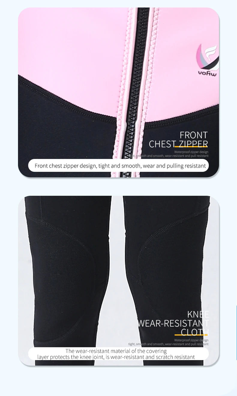 Children's 2mm/3mm Neoprene Wetsuit – One-Piece Long Sleeve Diving Suit for Cold Protection, Sunscreen, Surfing, Swimming & Snorkeling