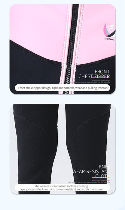 Children's 2mm/3mm Neoprene Wetsuit – One-Piece Long Sleeve Diving Suit for Cold Protection, Sunscreen, Surfing, Swimming & Snorkeling