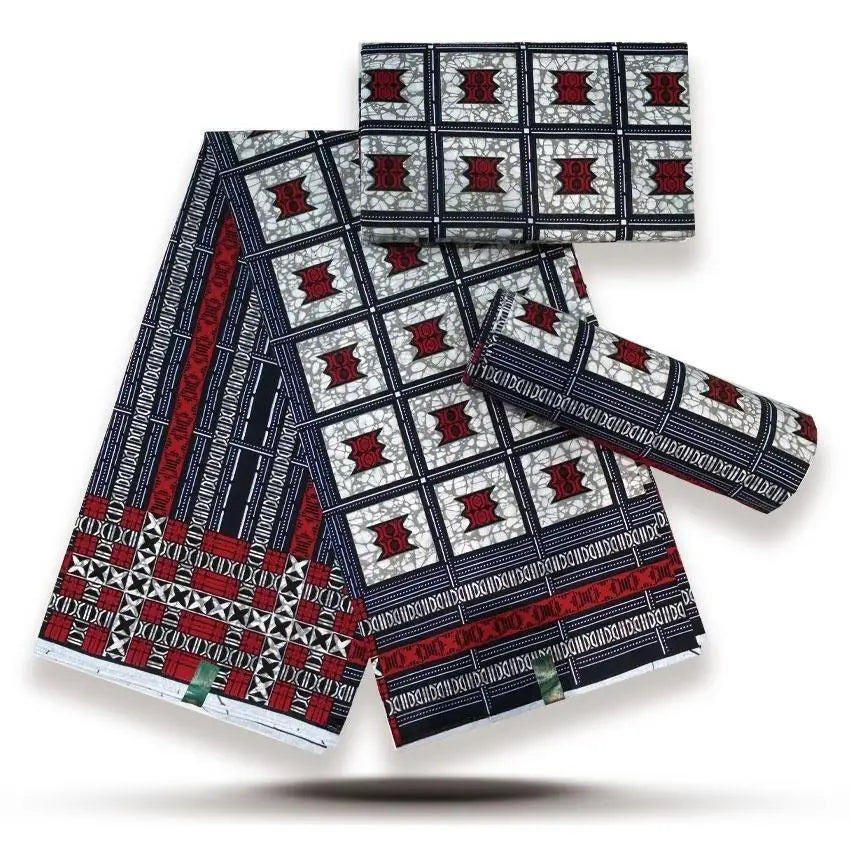African Wax Print Fabric - 100% Cotton Nigerian Ankara Batik Material for Women’s Dresses